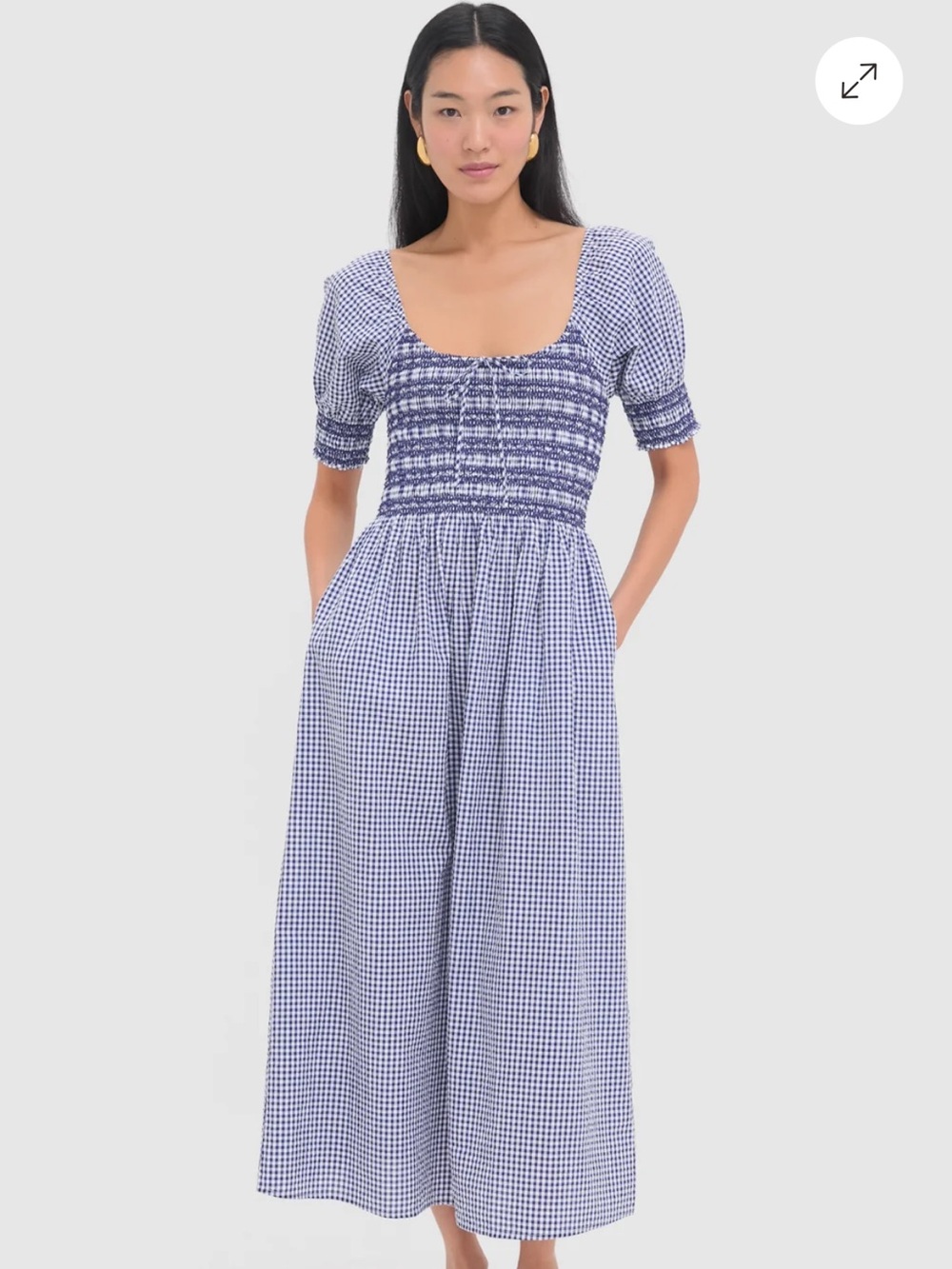 Hill House Navy Gingham Madeline Nap Dress XS